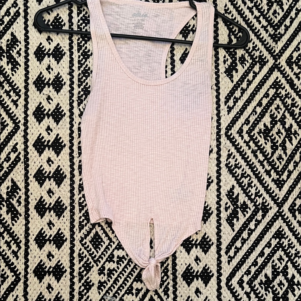 Aerie Light Pink Ribbed Tank Top